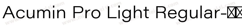 Acumin Pro Light Regular字体转换